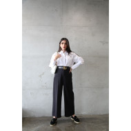 Black high waist trousers