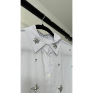 White Swarovski shirt