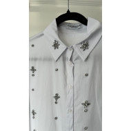 White Swarovski shirt