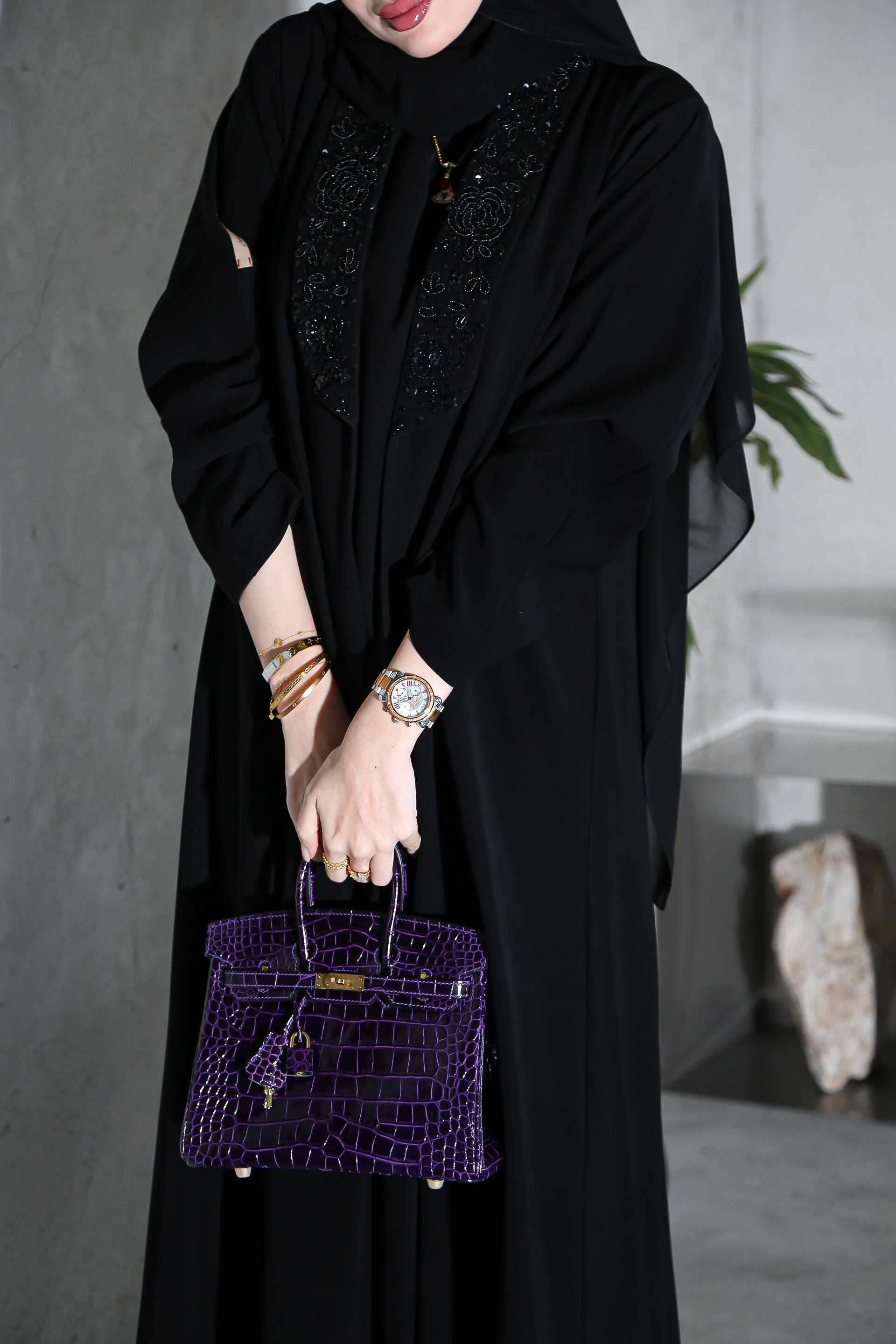 عباية بليزر- Beaded blazer 