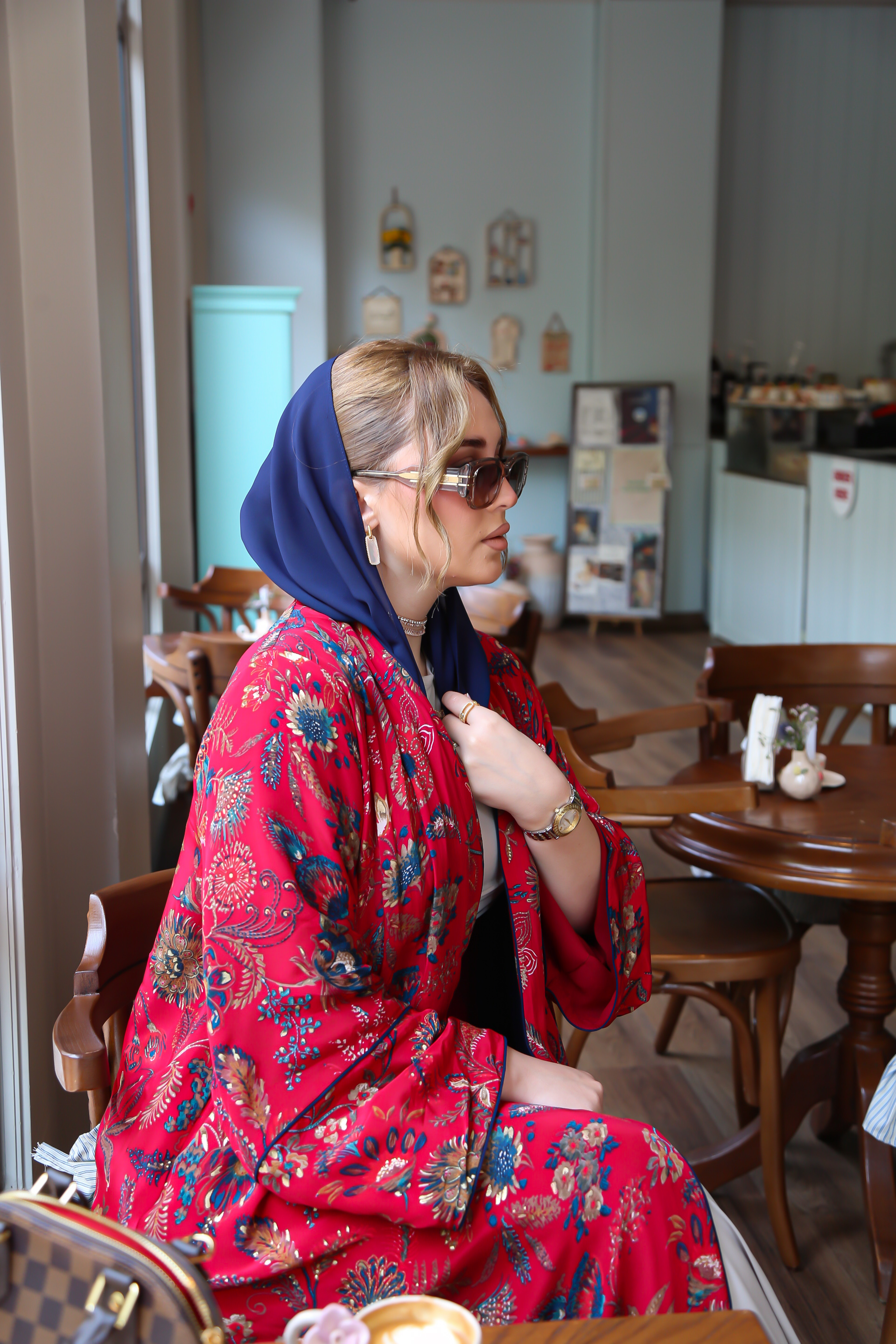 عباية الزهور - Fuchsia