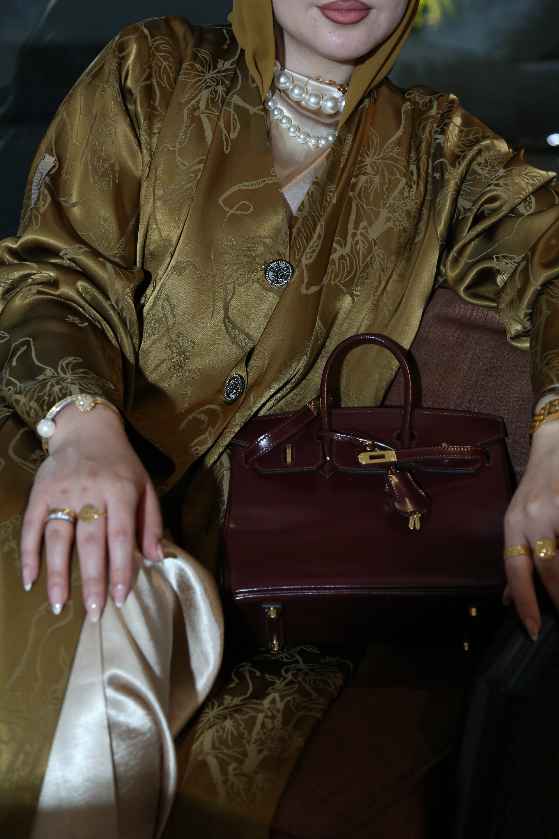 عباية فيسكوز- Golden Olive